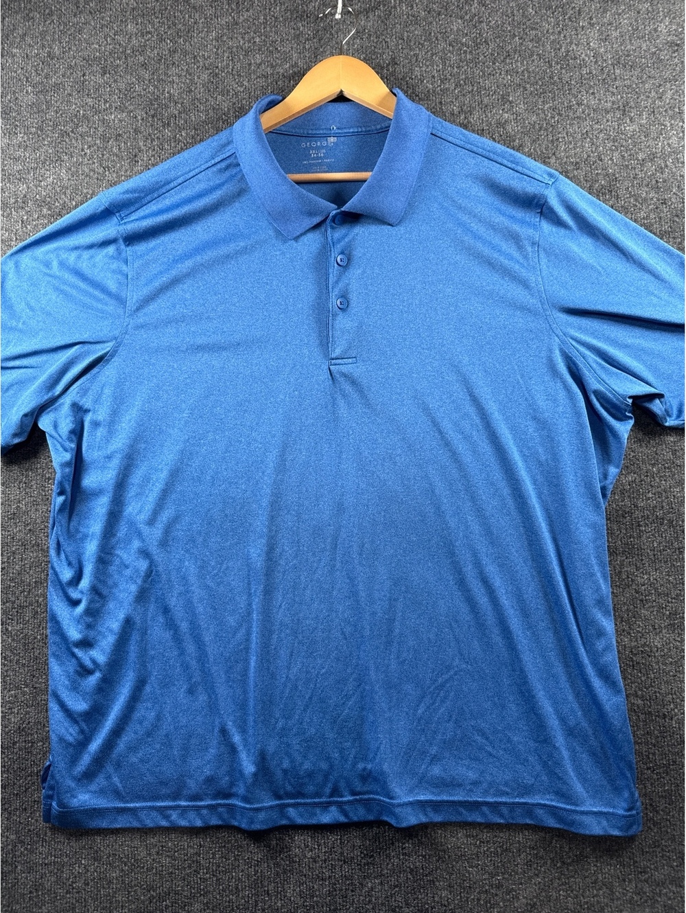 George Mens 3XL Polo Shirt Blue Short Sleeve